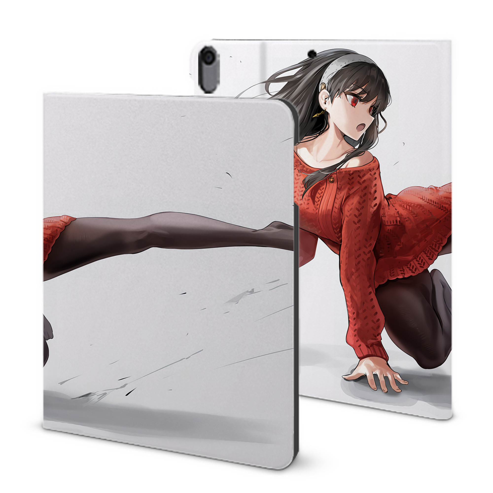 （画像用） SPY×FAMILY间谍家家酒 IPad ケース ブック型 PUレザー TPU 耐衝撃 軽量 薄型 ペン収納なし 全面保護 IPad 各モデル対応